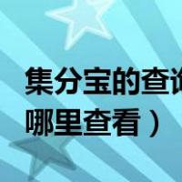集分宝的查询方式电脑和手机app（集分宝在哪里查看）