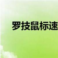 罗技鼠标速度怎么调（鼠标速度怎么调）