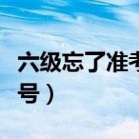 六级忘了准考证号码怎么办（六级忘了准考证号）