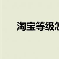 淘宝等级怎么升的（淘宝等级怎么升）