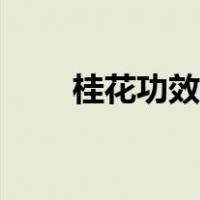 桂花功效和作用有哪些（桂花功效）