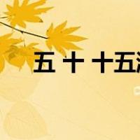 五 十 十五游戏（五十十五游戏怎么玩）