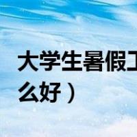 大学生暑假工做什么合适（大学生暑假工做什么好）