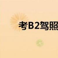 考B2驾照多少钱（考b2驾照多少钱）