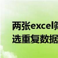 两张excel筛选重复数据合并（两张excel筛选重复数据）