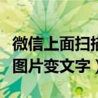 微信上面扫描图片变文字的小程序（微信扫描图片变文字）