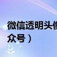 微信透明头像公众号有哪些（微信透明头像公众号）