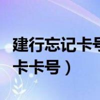 建行忘记卡号怎么查银行卡卡号（怎么查银行卡卡号）