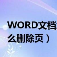 WORD文档怎么删除页眉页脚（word文档怎么删除页）