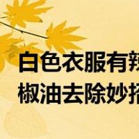 白色衣服有辣椒油已经干怎么清洗（白衣服辣椒油去除妙招）