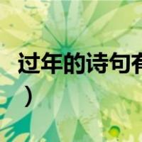 过年的诗句有哪些四年级（过年的诗句有哪些）