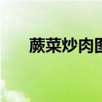 蕨菜炒肉图片（新鲜蕨菜炒肉的做法）