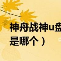 神舟战神u盘启动快捷键是哪个（启动快捷键是哪个）