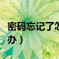 密码忘记了怎么办才能解开（密码忘记了怎么办）