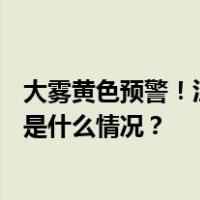 大雾黄色预警！江苏部分地区将有能见度不足200米浓雾 这是什么情况？