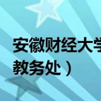 安徽财经大学教务处官网首页（安徽财经大学教务处）