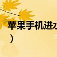 苹果手机进水了修要多少钱（苹果手机进水了）