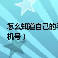 怎么知道自己的手机号是移动还是电信（怎么知道自己的手机号）