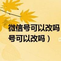 微信号可以改吗 怎么改第二次会影响以前的好友吗?（微信号可以改吗）