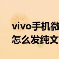 vivo手机微信朋友圈怎么发纯文字（朋友圈怎么发纯文字）