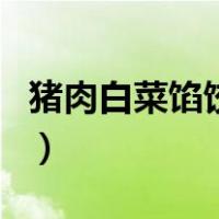 猪肉白菜馅饺子怎么调好吃视频（猪肉白菜馅）