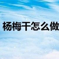 杨梅干怎么做好吃视频窍门（杨梅干怎么做）