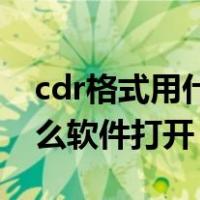cdr格式用什么软件打开32位（cdr格式用什么软件打开）