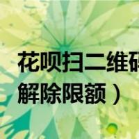 花呗扫二维码支付限额怎么办（花呗扫码付款解除限额）