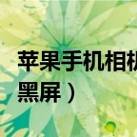 苹果手机相机黑屏手电筒不亮（苹果手机相机黑屏）