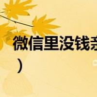 微信里没钱亲属卡怎么消费（亲属卡怎么消费）