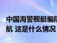 中国海警舰艇编队11月9日在我钓鱼岛领海巡航 这是什么情况？
