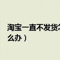 淘宝一直不发货怎么办投诉了也不发货（淘宝一直不发货怎么办）