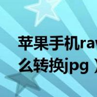 苹果手机raw格式怎么转换jpg（raw格式怎么转换jpg）