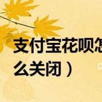 支付宝花呗怎么关闭自动还款（支付宝花呗怎么关闭）