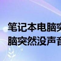 笔记本电脑突然没声音了怎么回事（笔记本电脑突然没声音）