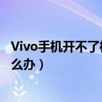 Vivo手机开不了机怎么办一直闪白线（vivo手机开不了机怎么办）