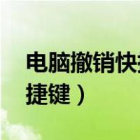电脑撤销快捷键ctrl加Z用不了（电脑撤销快捷键）