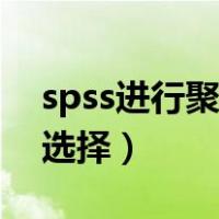 spss进行聚类分析步骤（spss聚类分析方法选择）