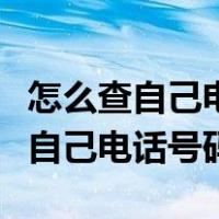 怎么查自己电话号码绑定了哪些东西（怎么查自己电话号码）