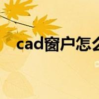 cad窗户怎么画立面图（cad窗户怎么画）