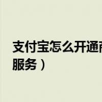 支付宝怎么开通商家服务有什么要求（支付宝怎么开通商家服务）