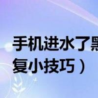 手机进水了黑屏还能修好吗（手机进水黑屏修复小技巧）