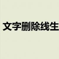文字删除线生成器代码（文字删除线生成器）