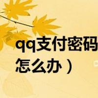 qq支付密码忘了该怎么办（qq支付密码忘了怎么办）