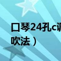 口琴24孔c调是什么意思（口琴入门24孔c调吹法）