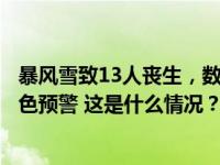 暴风雪致13人丧生，数百万人遭遇停电！这一国多地发布红色预警 这是什么情况？