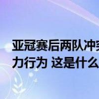 亚冠赛后两队冲突，中国足协：强烈反对一切形式的球场暴力行为 这是什么情况？