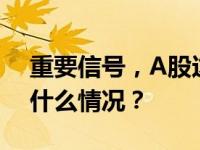 重要信号，A股这数据逼近历史高位！ 这是什么情况？