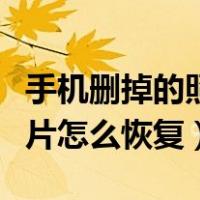 手机删掉的照片怎么恢复回来（手机删掉的照片怎么恢复）