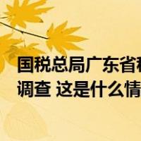 国税总局广东省税务局原党委书记、副局长胡金木接受审查调查 这是什么情况？